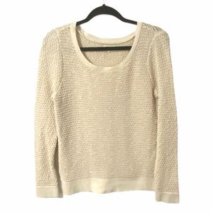Lou & Grey Cream Knit Sweater Women’s LARGE